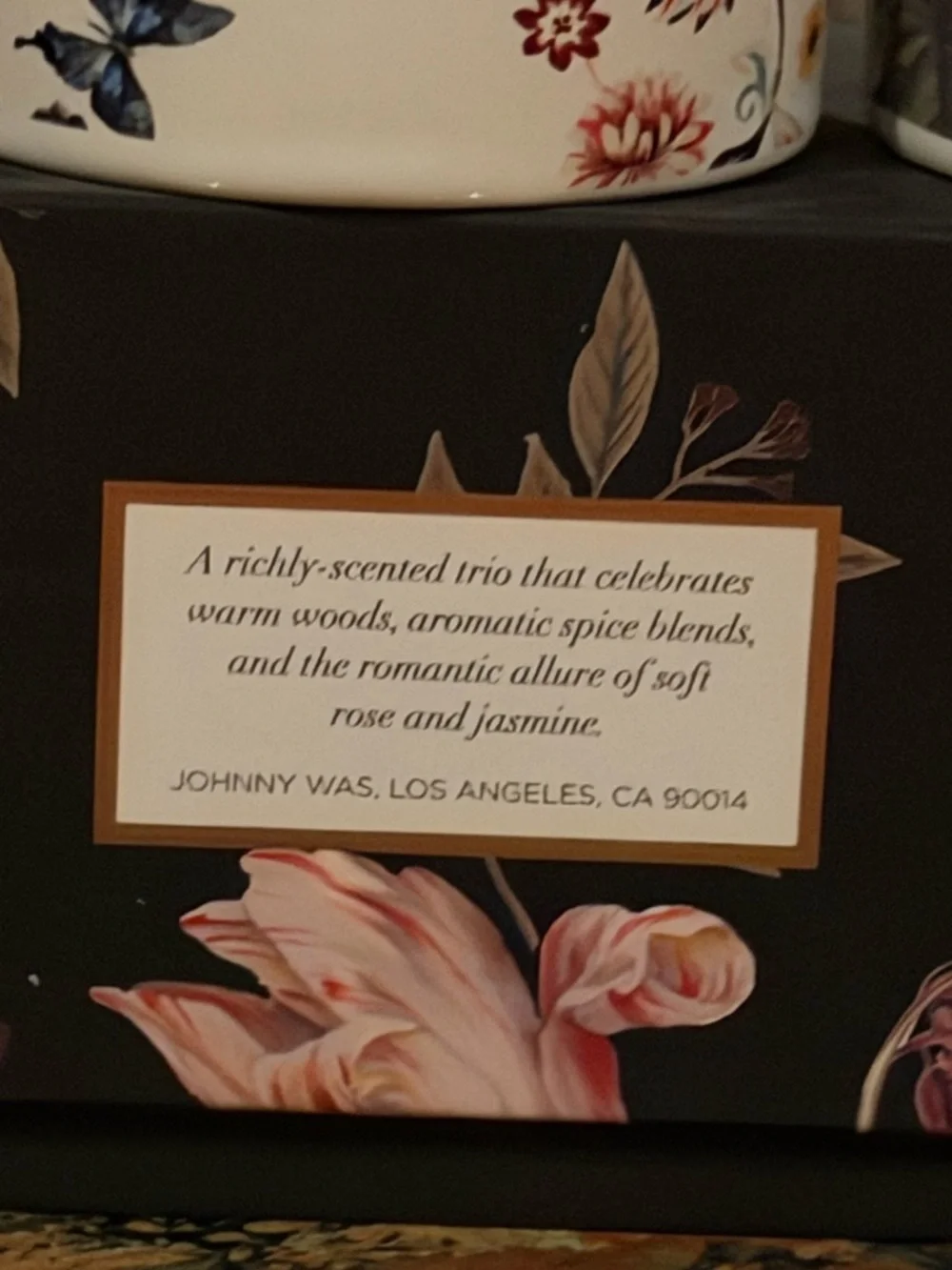 JOHNNY WAS FINE SET OF 3 VOTIVE CANDLES Love 87, Malibu Rose, and Desert Night